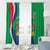 Personalised Namibia Independence Day Window Curtain Coat Of Arms With African Pattern