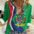 Personalised Namibia Independence Day Women Casual Shirt Coat Of Arms With African Pattern