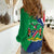 Personalised Namibia Independence Day Women Casual Shirt Coat Of Arms With African Pattern