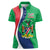 Personalised Namibia Independence Day Women Polo Shirt Coat Of Arms With African Pattern