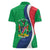 Personalised Namibia Independence Day Women Polo Shirt Coat Of Arms With African Pattern