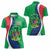 Personalised Namibia Independence Day Women Polo Shirt Coat Of Arms With African Pattern