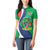 Personalised Namibia Independence Day Women Polo Shirt Coat Of Arms With African Pattern