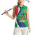 Personalised Namibia Independence Day Women Sleeveless Polo Shirt Coat Of Arms With African Pattern