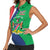 Personalised Namibia Independence Day Women Sleeveless Polo Shirt Coat Of Arms With African Pattern