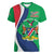 Personalised Namibia Independence Day Women V-Neck T-Shirt Coat Of Arms With African Pattern