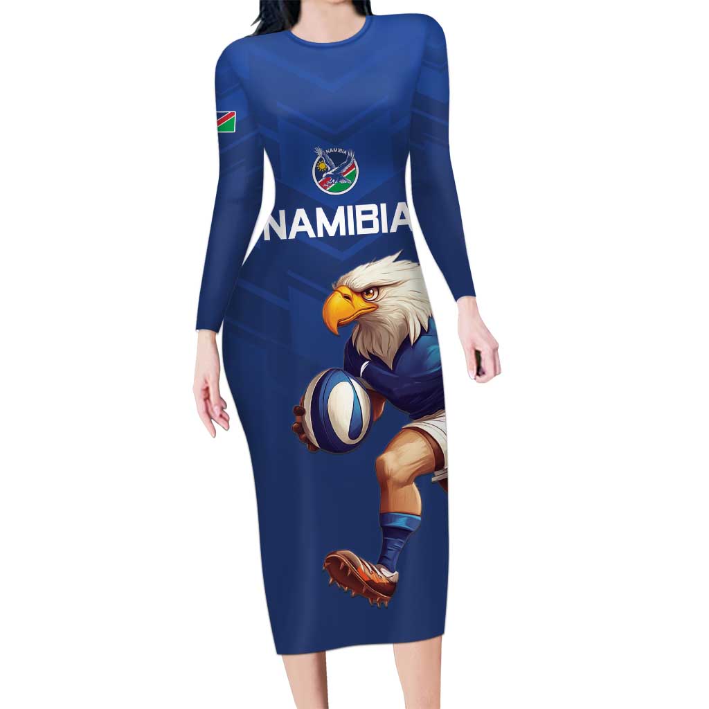 Namibia Rugby Custom Long Sleeve Bodycon Dress Go Welwitschias