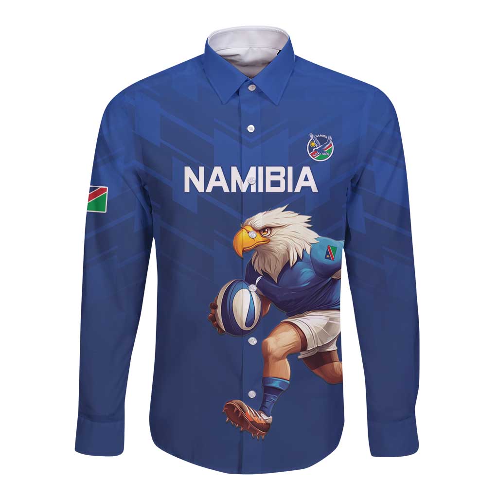 Namibia Rugby Custom Long Sleeve Button Shirt Go Welwitschias