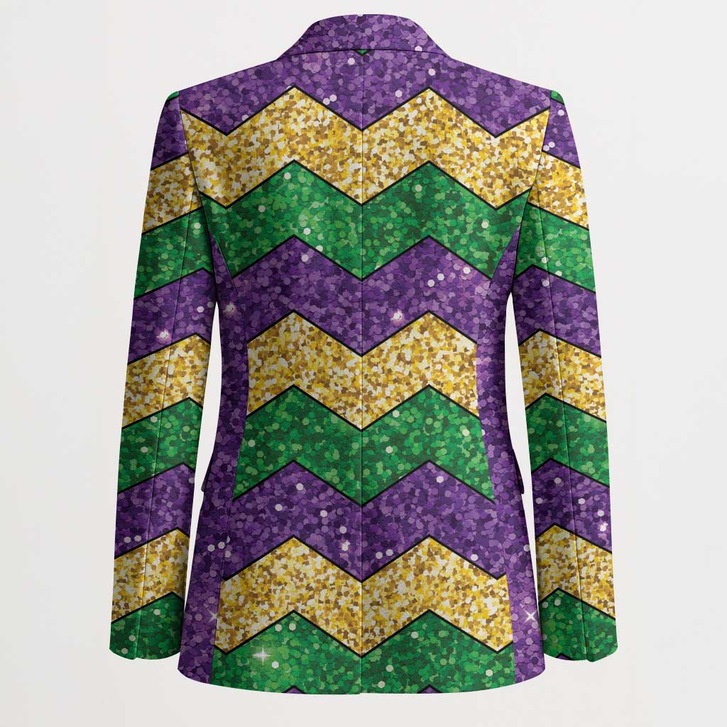 Mardi Gras Zigzag Sparkle Style Blazer