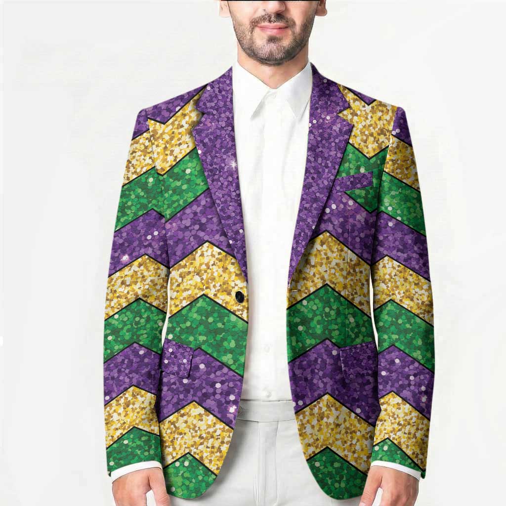 Mardi Gras Zigzag Sparkle Style Blazer