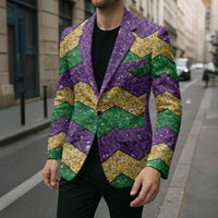 Mardi Gras Zigzag Sparkle Style Blazer