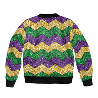 Mardi Gras Zigzag Sparkle Style Bomber Jacket