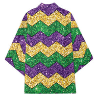Mardi Gras Zigzag Sparkle Style Kimono