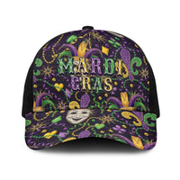 Mardi Gras Carnival Night Baseball Net Cap Jester Mask Fantasy