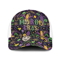 Mardi Gras Carnival Night Baseball Net Cap Jester Mask Fantasy