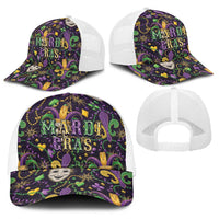 Mardi Gras Carnival Night Baseball Net Cap Jester Mask Fantasy