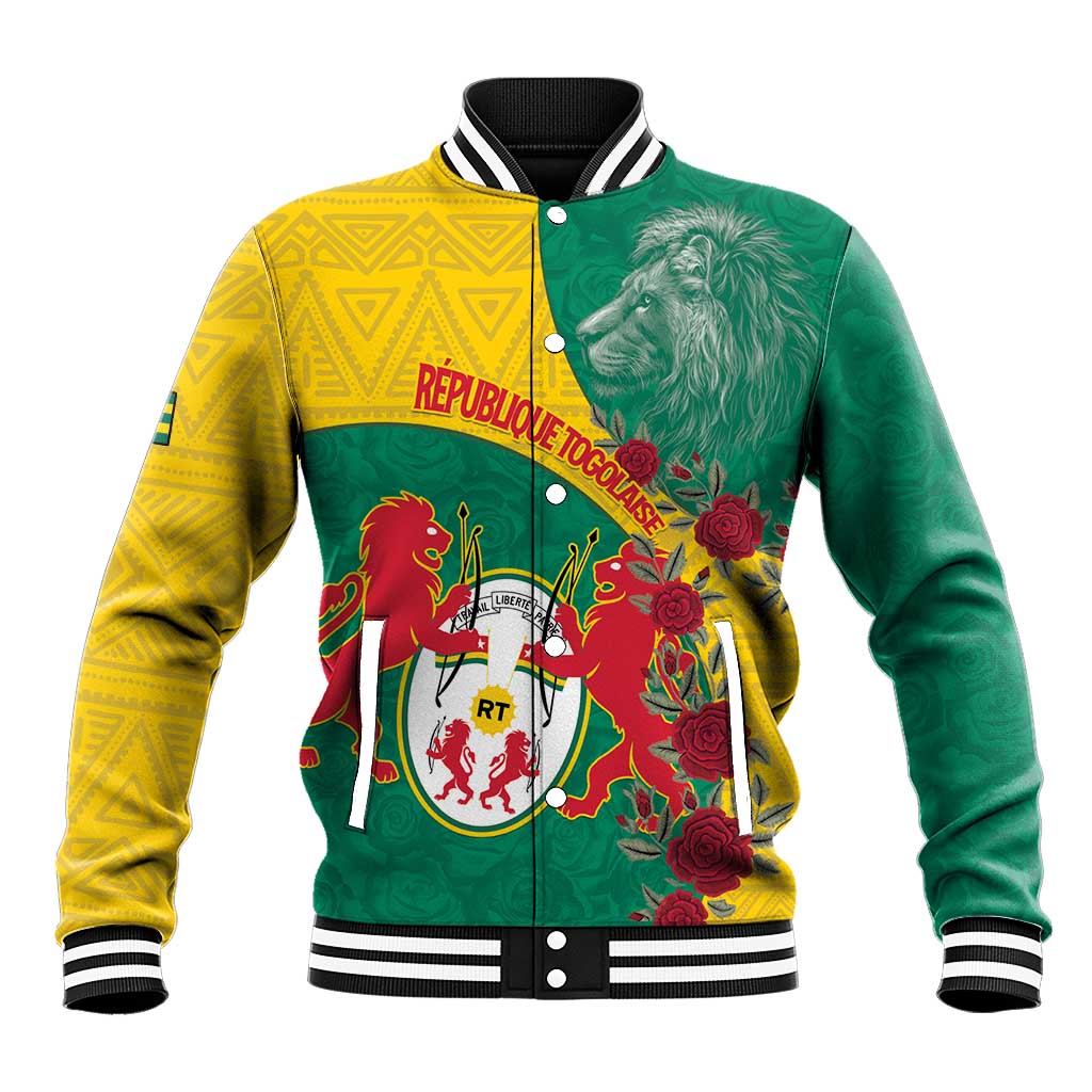 Personalised Republique Togolaise Baseball Jacket Lion Coat Of Arms