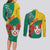 Personalised Republique Togolaise Couples Matching Long Sleeve Bodycon Dress and Long Sleeve Button Shirt Lion Coat Of Arms