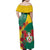 Personalised Republique Togolaise Family Matching Off Shoulder Maxi Dress and Hawaiian Shirt Lion Coat Of Arms