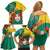 Personalised Republique Togolaise Family Matching Off Shoulder Short Dress and Hawaiian Shirt Lion Coat Of Arms