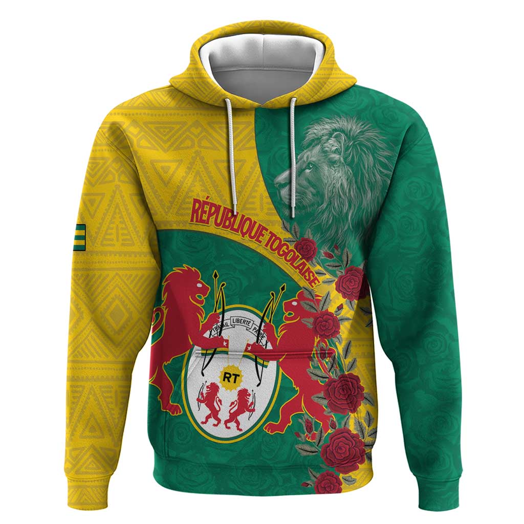 Personalised Republique Togolaise Hoodie Lion Coat Of Arms