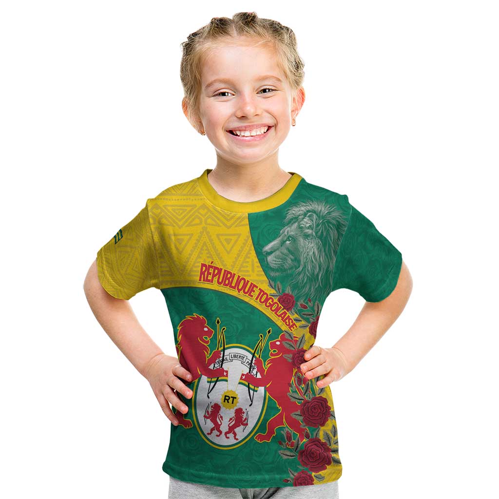 Personalised Republique Togolaise Kid T Shirt Lion Coat Of Arms