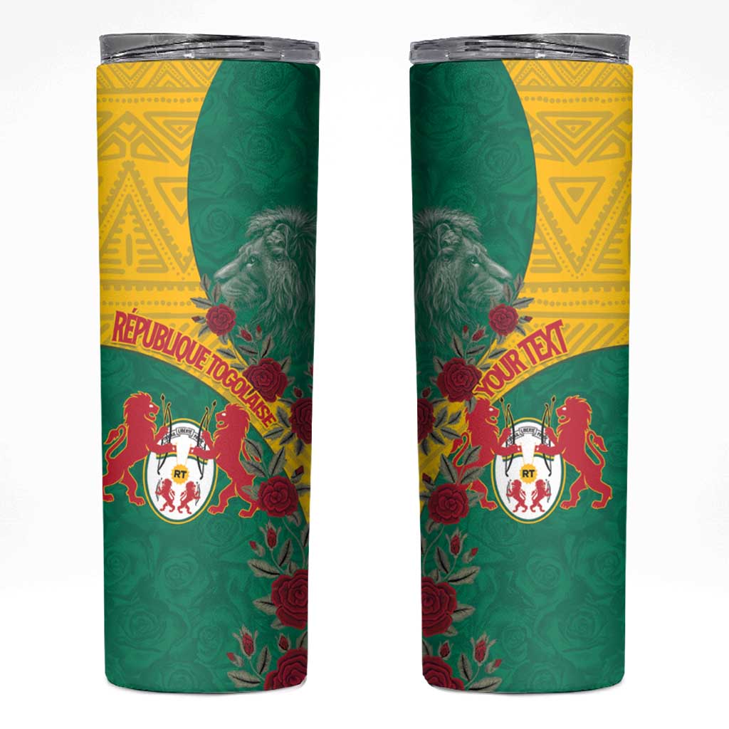 Personalised Republique Togolaise Skinny Tumbler Lion Coat Of Arms