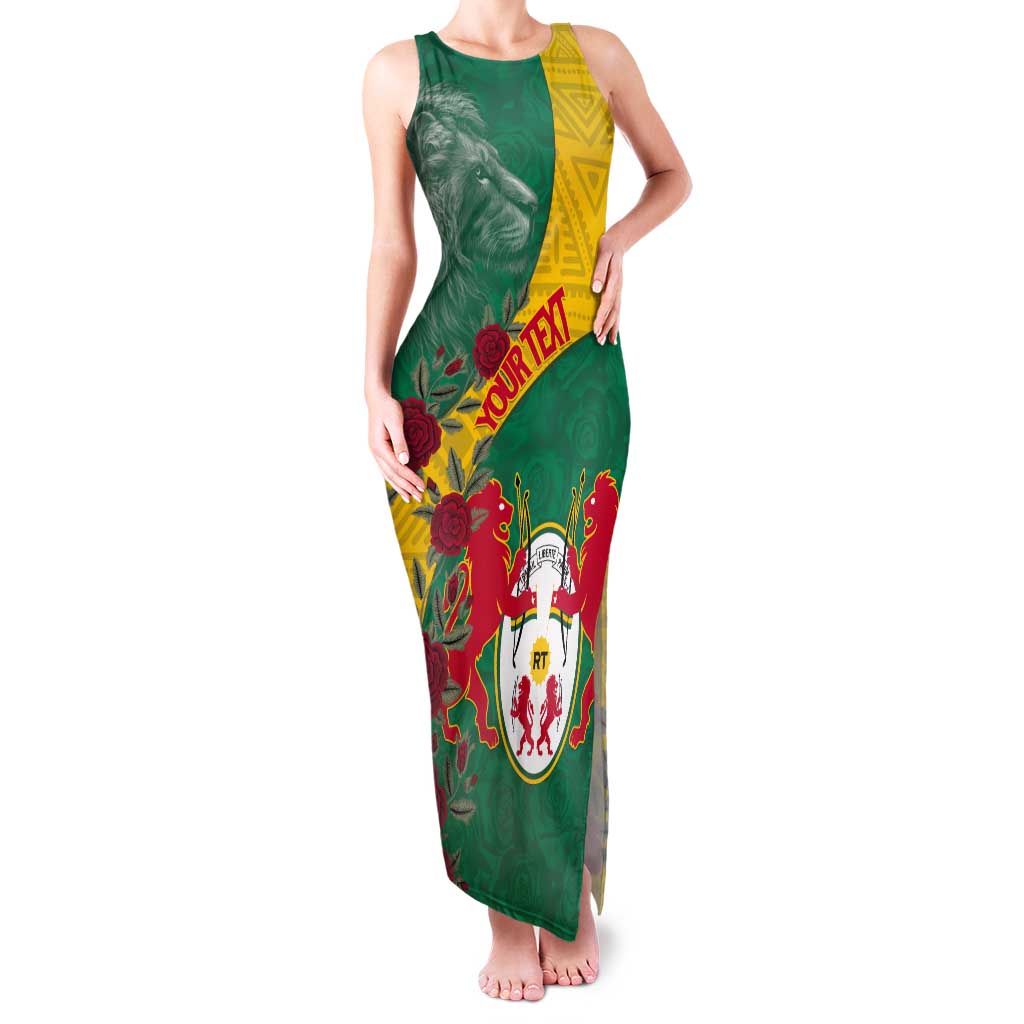 Personalised Republique Togolaise Tank Maxi Dress Lion Coat Of Arms