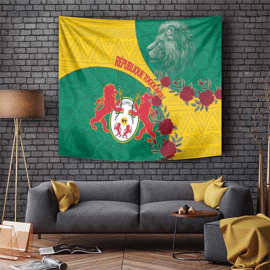 Republique Togolaise Tapestry Lion Coat Of Arms