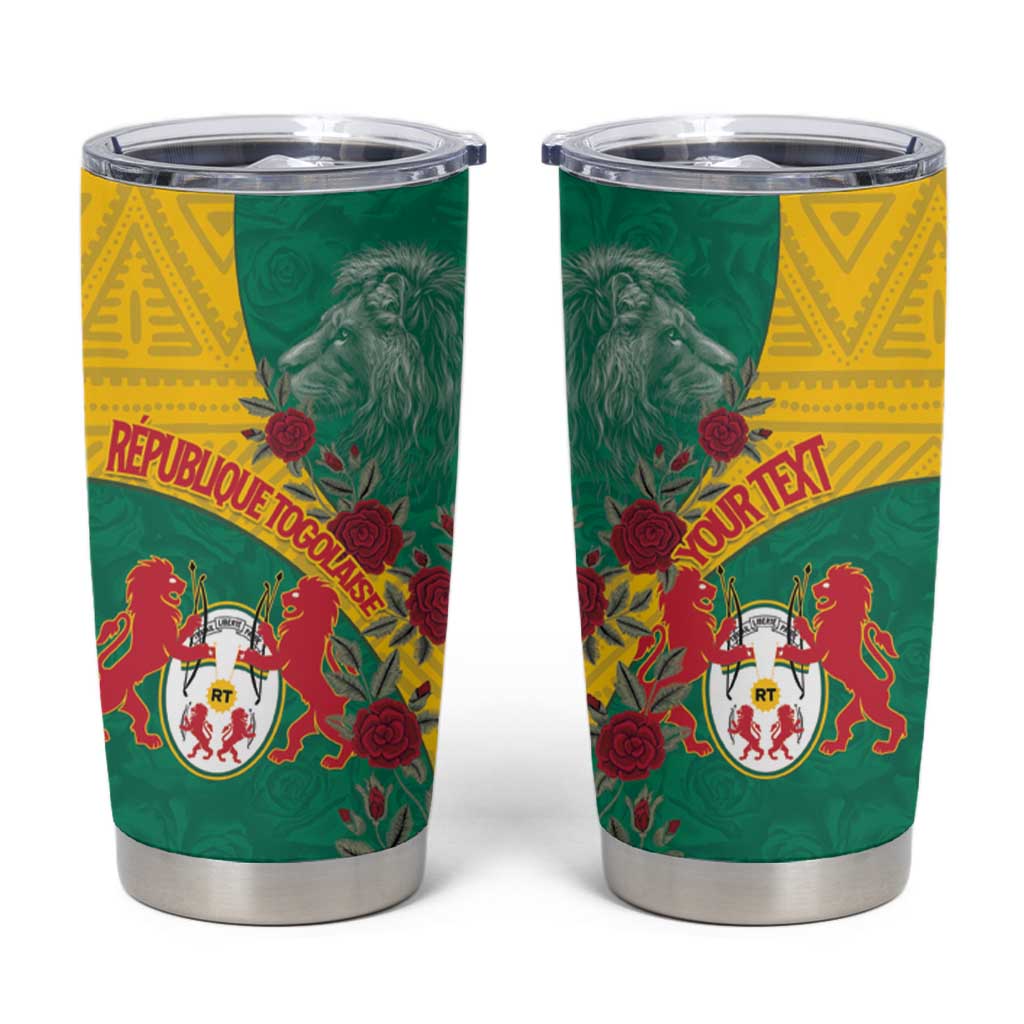 Personalised Republique Togolaise Tumbler Cup Lion Coat Of Arms