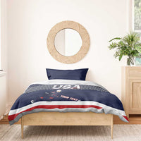 Custom USA Ice Hockey Bedding Set Go Champions