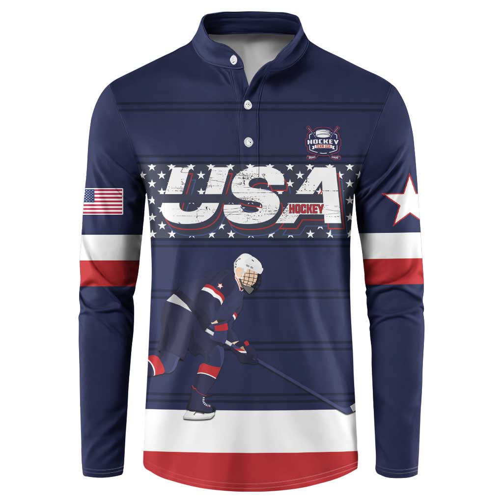 Custom USA Ice Hockey Button Sweatshirt Go Champions