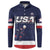 Custom USA Ice Hockey Button Sweatshirt Go Champions