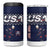 Custom USA Ice Hockey 4 in 1 Can Cooler Tumbler Go Champions