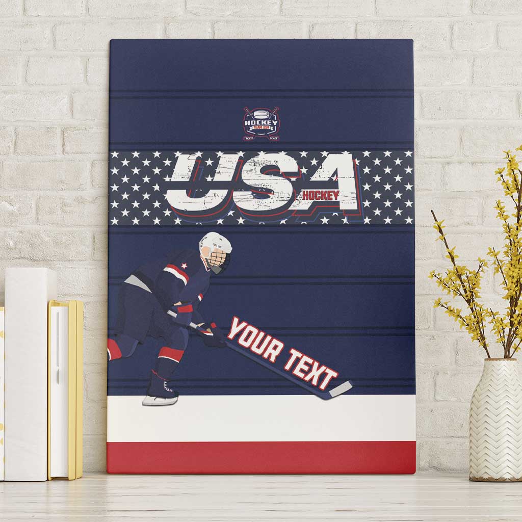 Custom USA Ice Hockey Canvas Wall Art Go Champions