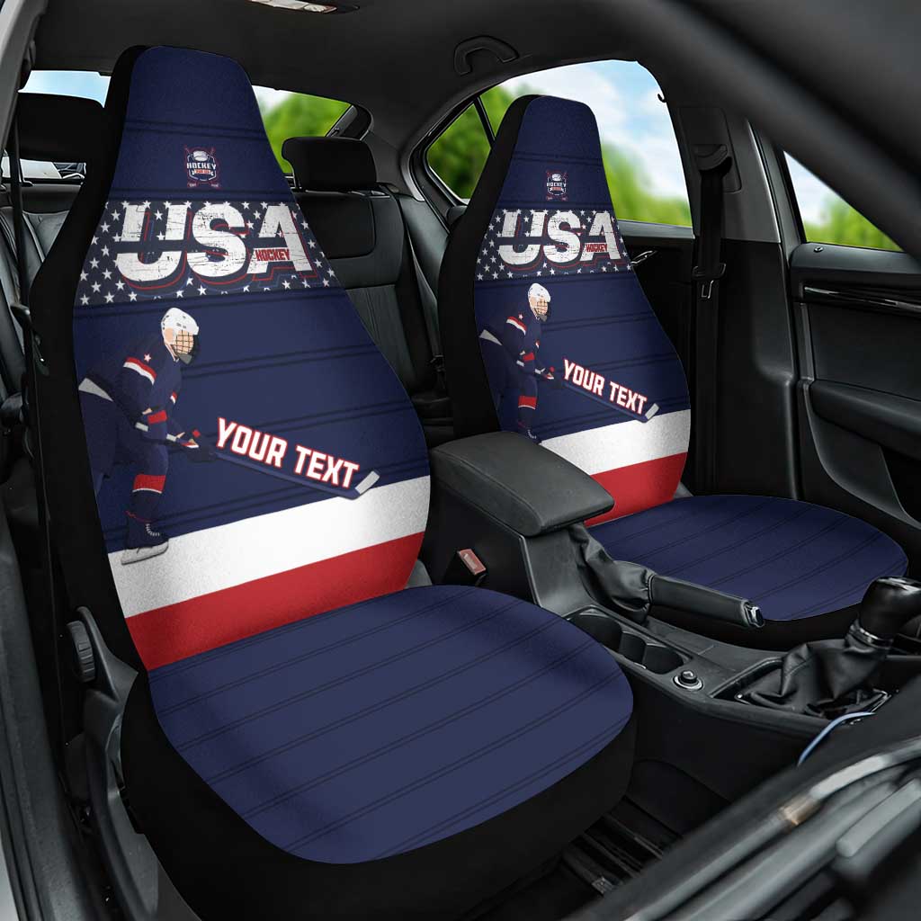 Custom USA Ice Hockey Car Seat Cover Go Champions