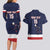 Custom USA Ice Hockey Couples Matching Long Sleeve Bodycon Dress and Hawaiian Shirt Go Champions