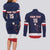 Custom USA Ice Hockey Couples Matching Long Sleeve Bodycon Dress and Long Sleeve Button Shirt Go Champions