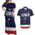 Custom USA Ice Hockey Couples Matching Off Shoulder Maxi Dress and Hawaiian Shirt Go Champions