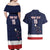 Custom USA Ice Hockey Couples Matching Off Shoulder Maxi Dress and Hawaiian Shirt Go Champions