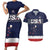 Custom USA Ice Hockey Couples Matching Short Sleeve Bodycon Dress and Hawaiian Shirt Go Champions