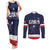 Custom USA Ice Hockey Couples Matching Tank Maxi Dress and Long Sleeve Button Shirt Go Champions