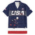 Custom USA Ice Hockey Family Matching Long Sleeve Bodycon Dress and Hawaiian Shirt Go Champions