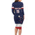 Custom USA Ice Hockey Family Matching Long Sleeve Bodycon Dress and Hawaiian Shirt Go Champions