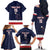 Custom USA Ice Hockey Family Matching Off The Shoulder Long Sleeve Dress and Hawaiian Shirt Go Champions