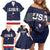 Custom USA Ice Hockey Family Matching Off Shoulder Short Dress and Hawaiian Shirt Go Champions