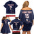 Custom USA Ice Hockey Family Matching Off Shoulder Short Dress and Hawaiian Shirt Go Champions