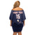 Custom USA Ice Hockey Family Matching Off Shoulder Short Dress and Hawaiian Shirt Go Champions