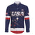 Custom USA Ice Hockey Family Matching Short Sleeve Bodycon Dress and Hawaiian Shirt Go Champions