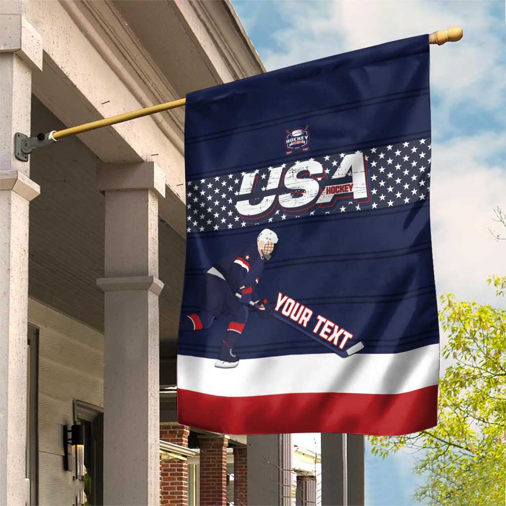 Custom USA Ice Hockey Garden Flag Go Champions